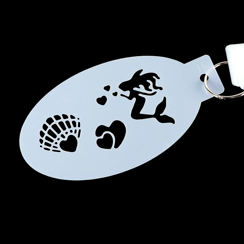 GP Wholesale PET Tattoos Stencils Templates Reusable Waterproof Face Paint finger Stencils Body Art set for Halloween Makeup