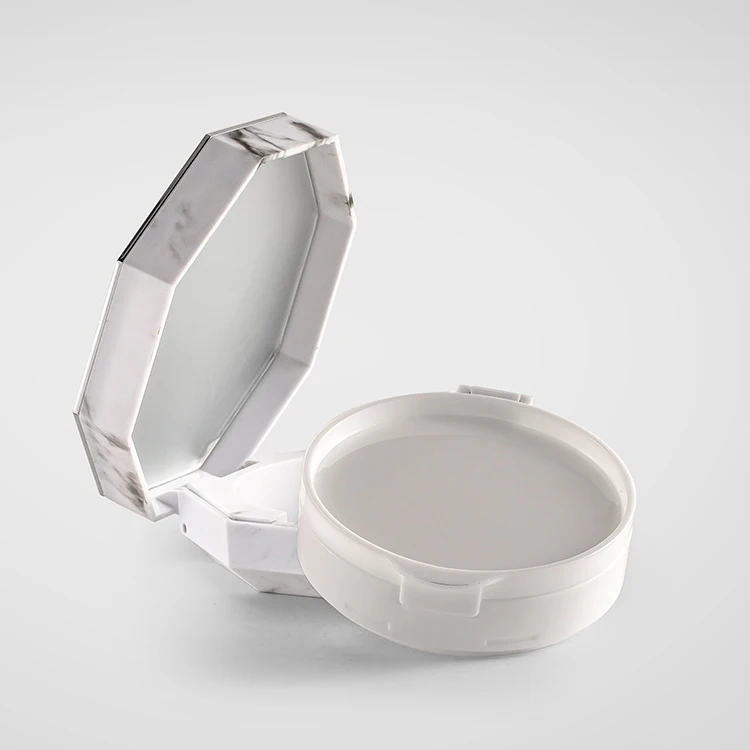 Octagon Marble Makeup Case Tray Compact Case Wholesale Plastic BB Cushion Air Foundation Case