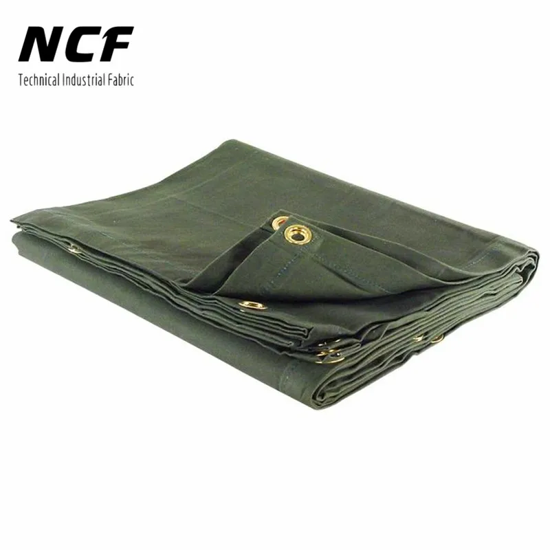 Ncf Custom Waterproof Plain Dyed Heavy Duty Cotton Canvas Tarpaulin Fabric Outdoor Tarp Tent Canvas Tarpaulin Fabric