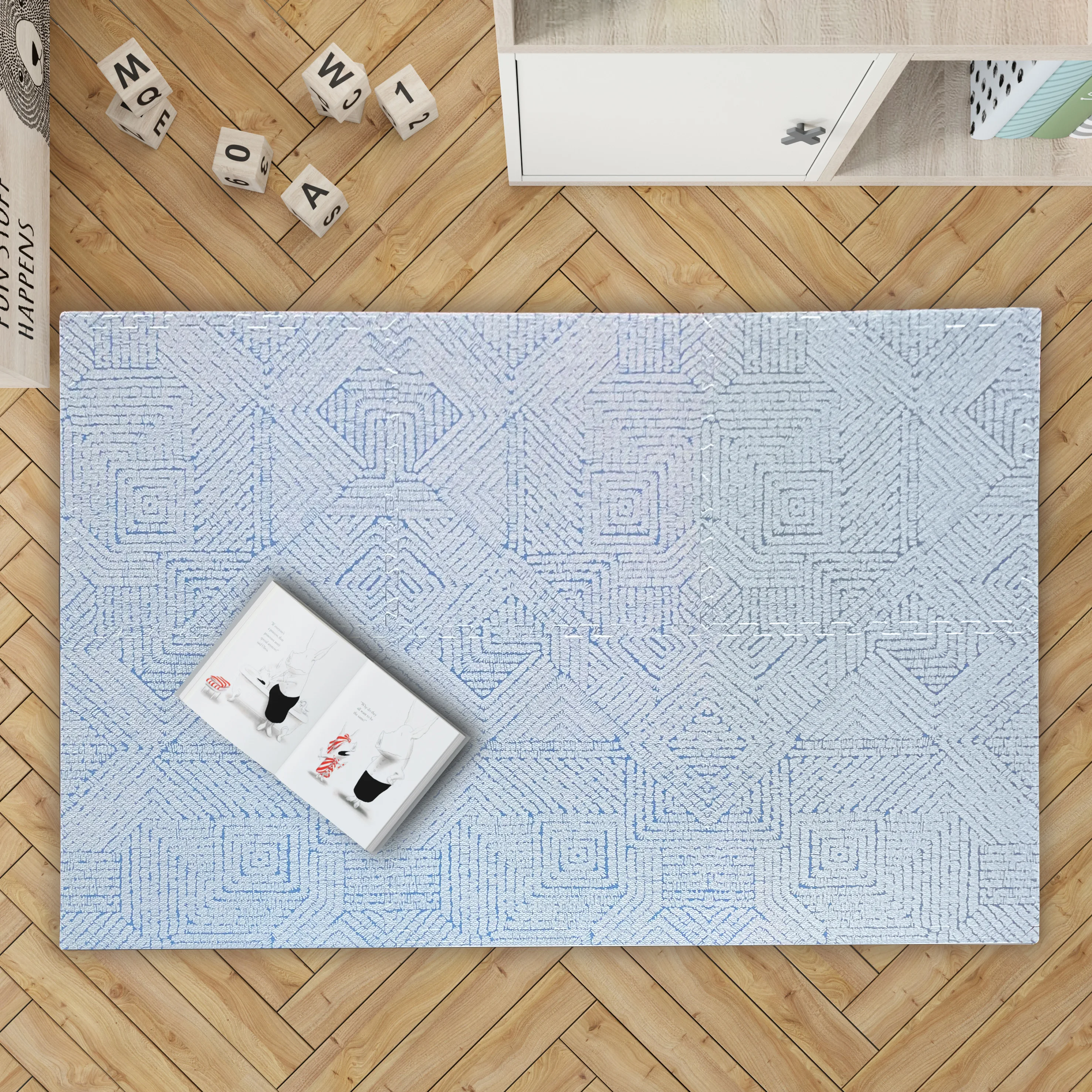 babi toys 2024 non-toxic eva  printing large Soft gym faith  foam puzzles babys play mats tiny love mat