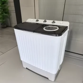Semi-Automatic Twin-Tub Electric Washing Machine Top-Loading Plastic Housing for Household and Outdoor Use New Condition