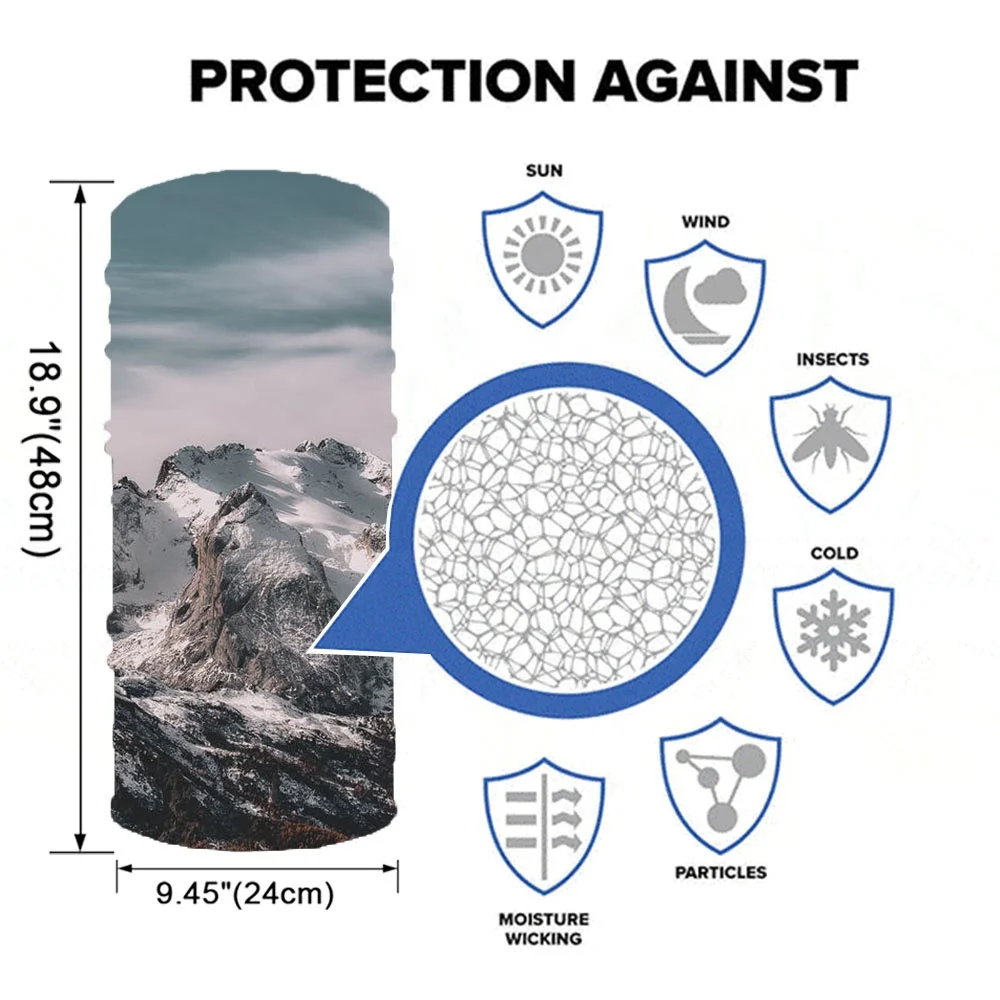 Wholesale Headwear Multifunction Cycling Neck Gaiter Seamless Tube Polyester Custom Bandana Face Scarf