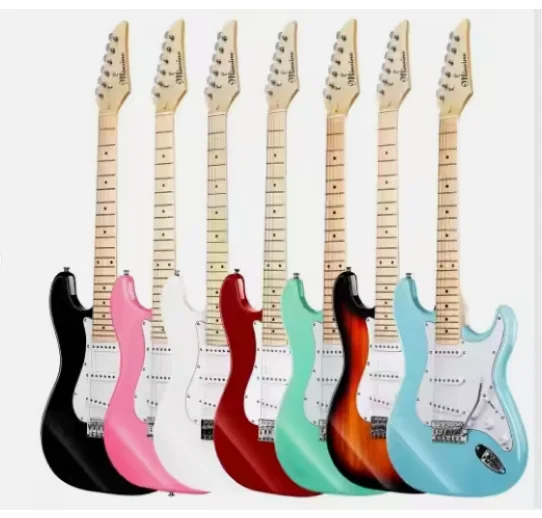 OEM MS-100 manufacturers guitarra electrica  ST model flash drive guitar DIY kit electric solid body maple neck Electric Guitar