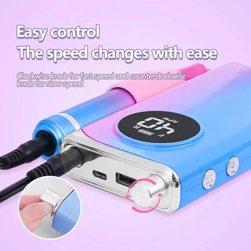 Iksbeauty Professional Electric Nail Drill Machine 40000rpm Strong To Remove Gel Polish Bit For Nails Micromotor Dental