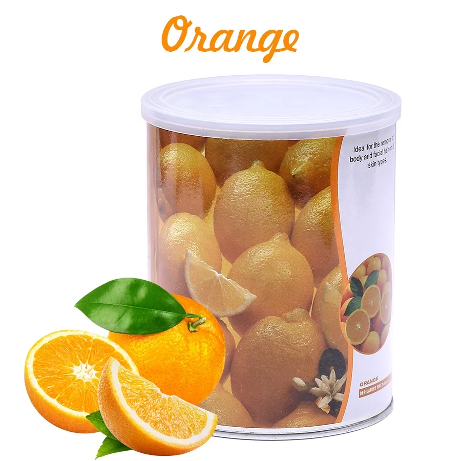 800g OEM odm factory cheap price Orange Flavor Hair Removal Warm Wax depilatory warm wax