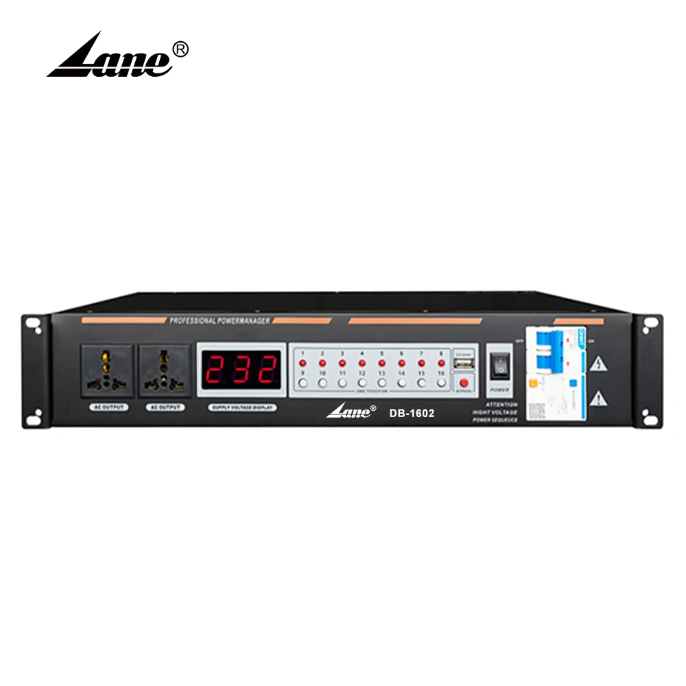 DB-1602 New Product 16+2 Channel Air Switch Usb Multifunctional Power Sequencer For Stage Audio