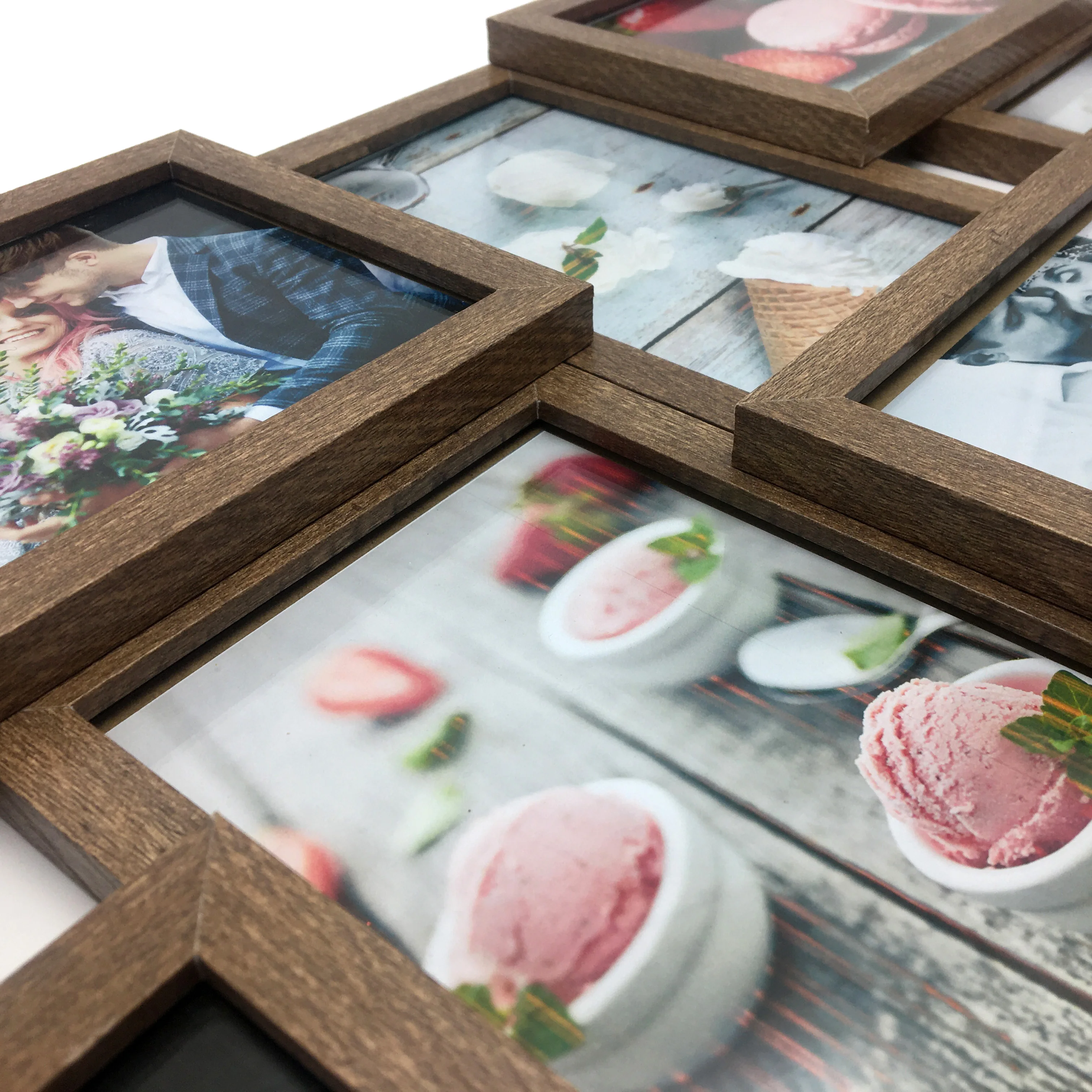 Elegant MDF Wooden Picture Frame for Wedding Home Decor Wall Art Customizable Logo Collage Photo Album