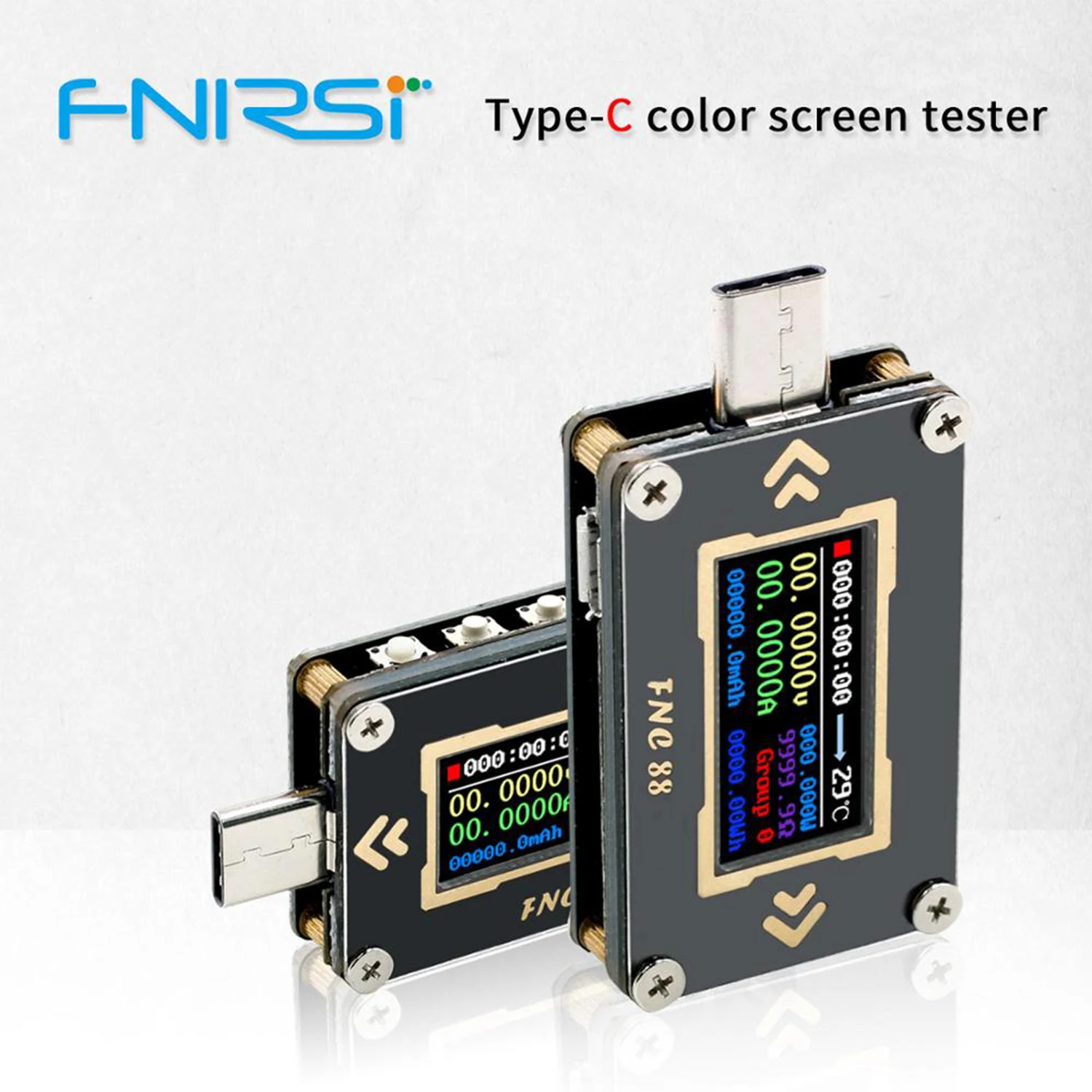FNC88 Type-C PD триггер USB-C Вольтметр Амперметр постоянного тока Напряжение 2 way измеритель величины мультиметр солнечное зарядное устройство USB