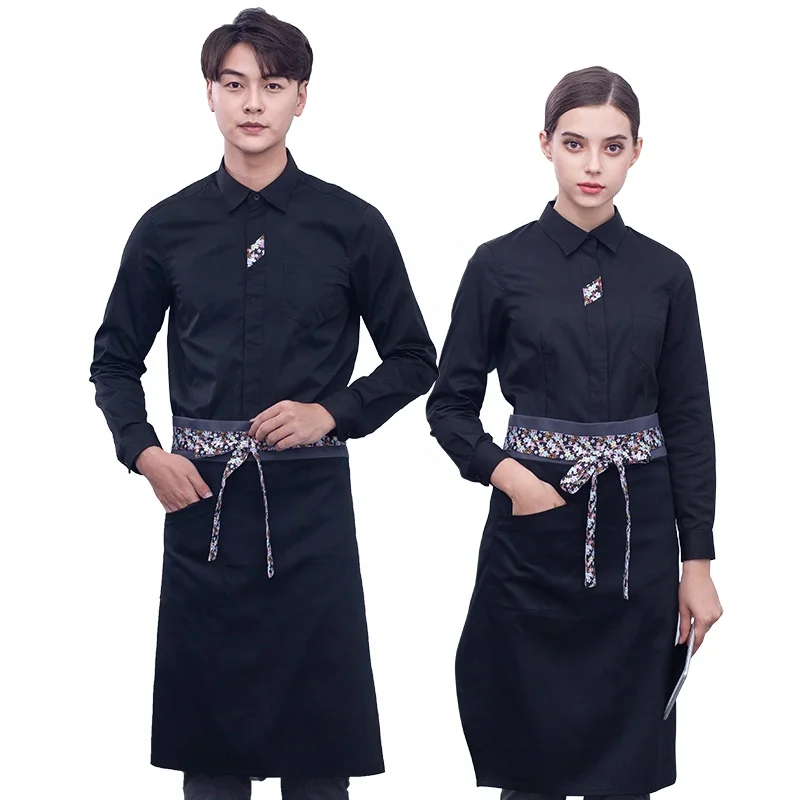 Sushi  Long Sleeve Restaurant Japanese staff Work Uniform  Shirt apron