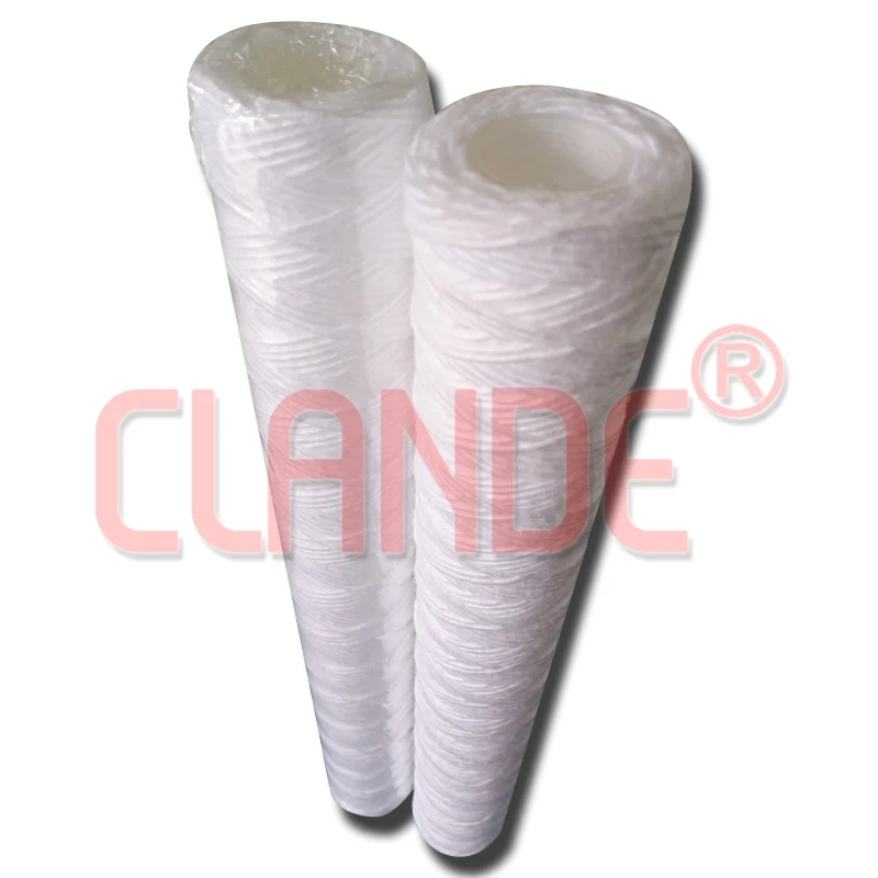 5/10/20/40 Inch 5 Micron String Wound Filter Cartridge For Water Refilling Station Machine