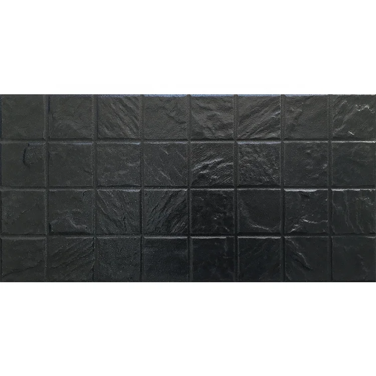Outdoor Wall Decor Black And White Brick Look Porcelain Wall Tiles 30X60 Exterior Ceramic Outside Wall Tiles Design