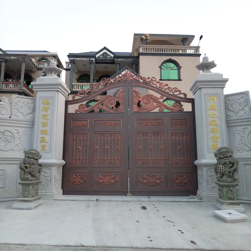Automatic Suspension Folding Outdoor In Guangdong Qg-L898c Iron Gate Designs Simple Portail Coulissant Porte Gate