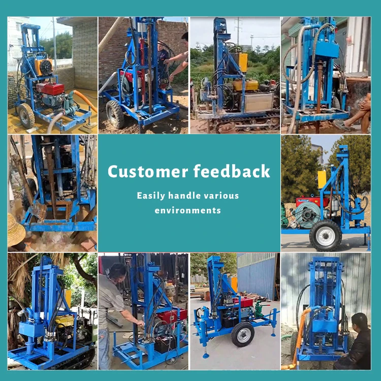 Portable water well drilling rig hydraulic dth borehole drilling machine price