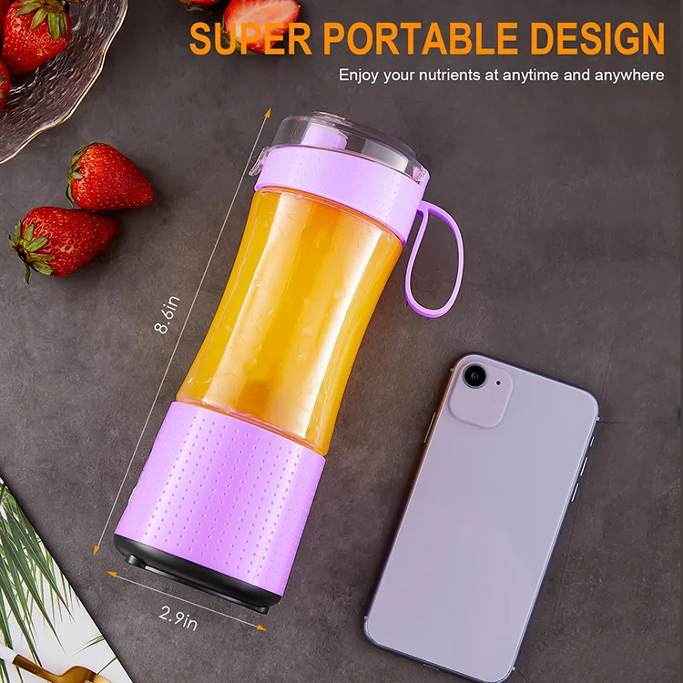 Handheld Outdoor food mixer fresh fruit  smoothie juicer cup mini portable blender