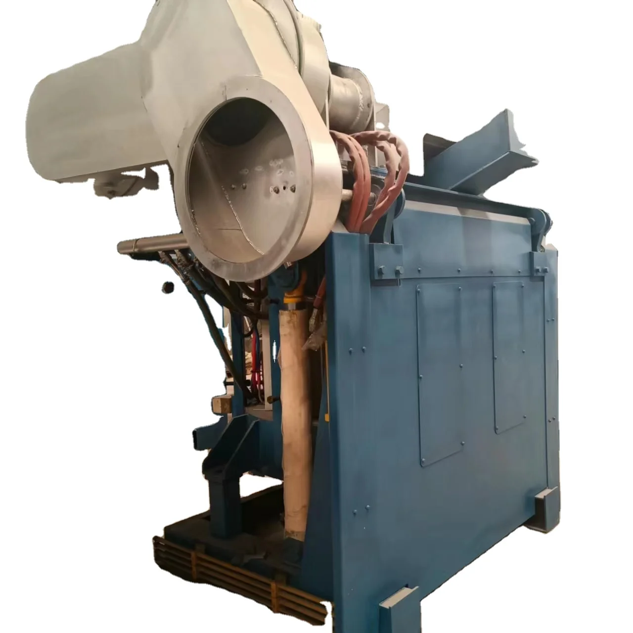 Price of ton medium frequency energy-saving steel shell furnace melting furnace, melting iron, steel, copper, aluminum