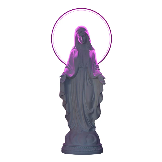 Big Virgin Mary Statue With LED Light Home Decoration Catholic Religions Statues