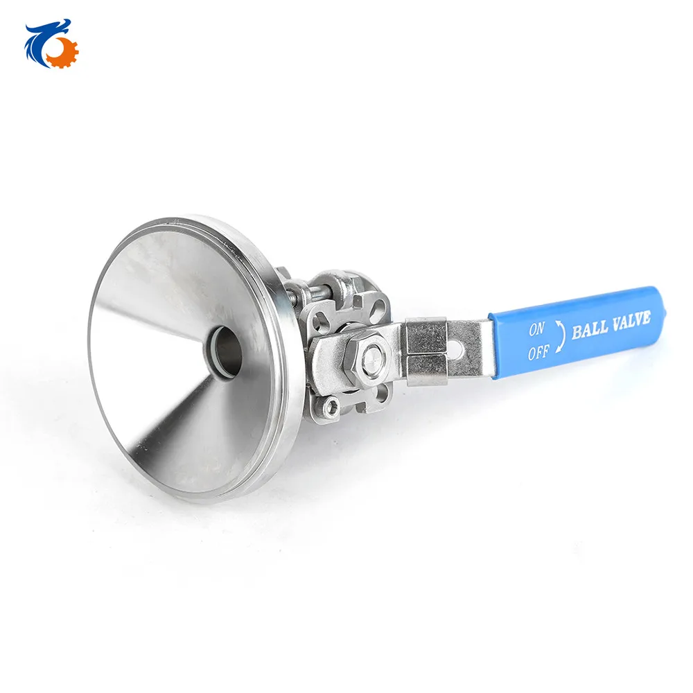 SMS standard stainless steel sanitary manual tank bottom ball