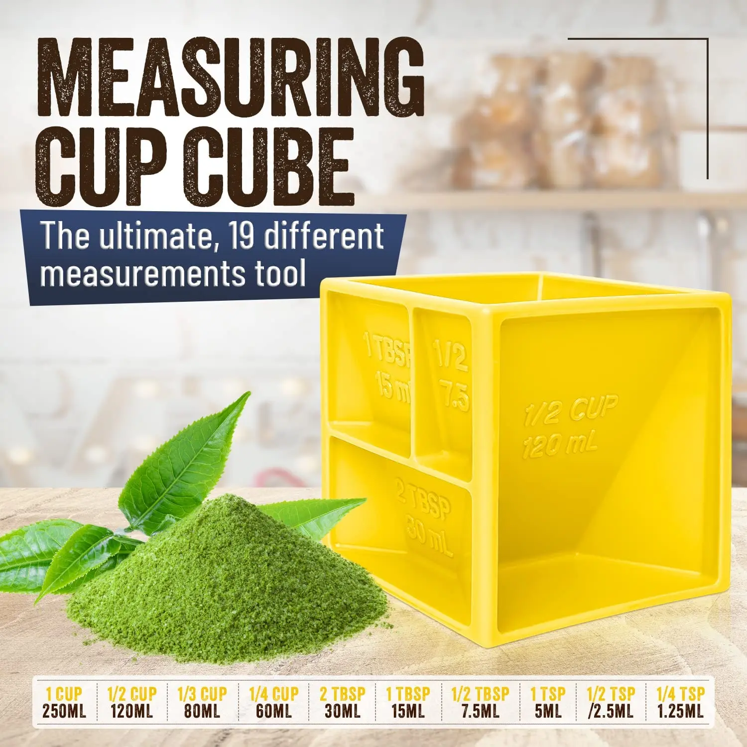 Multi Measuring Cube Cup for Cooking and Baking All in One Measuring Kitchen Device