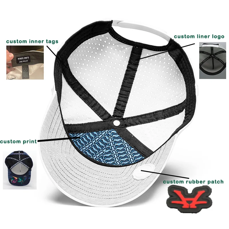Able Custom Perforated Performance Snap Back Polo Hats Logo Embroidery ,Casquette,Custom Fitted Yupoong Snapback Baseball Cap