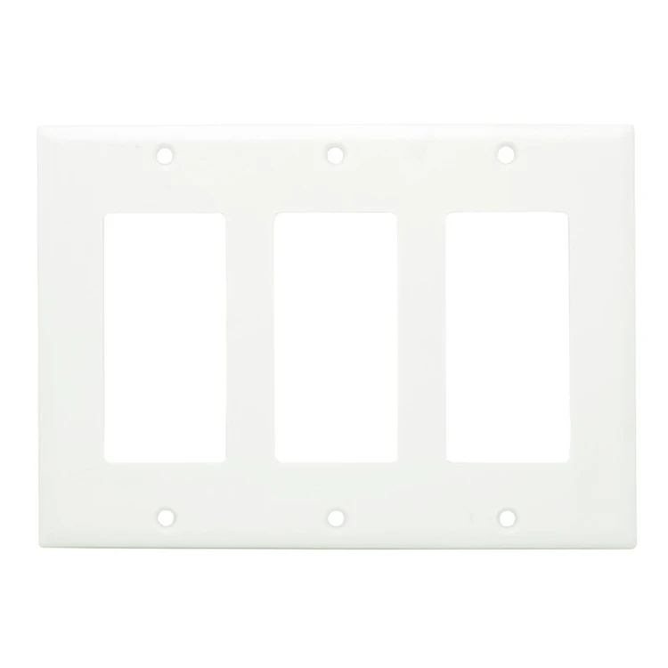 Triple Gang Wall Plate decora type Insert Switch Mount Wall Plate plastic cover