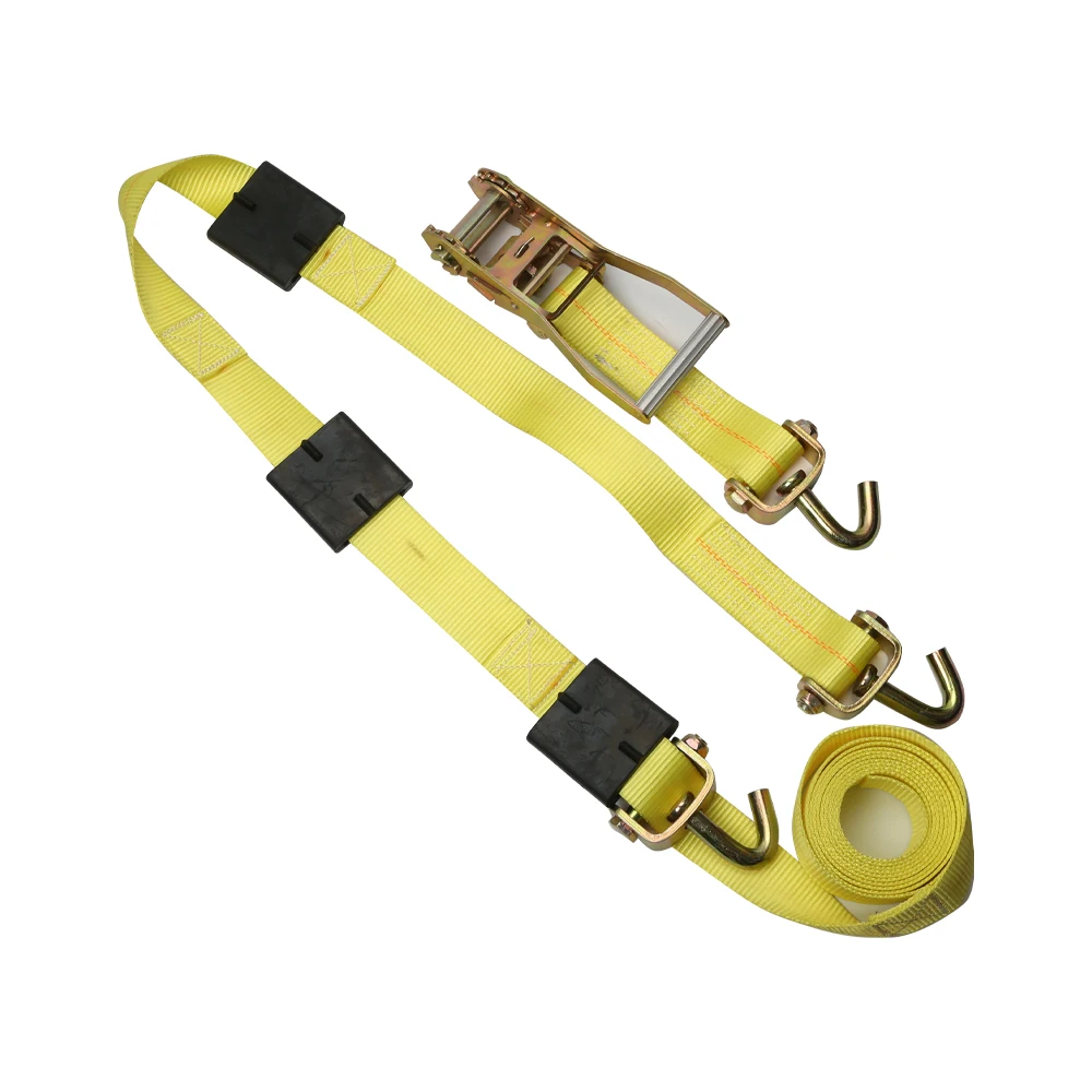Factory price 2 in x 12 ft replacement over the tire strap tie down car hauler wheel straps