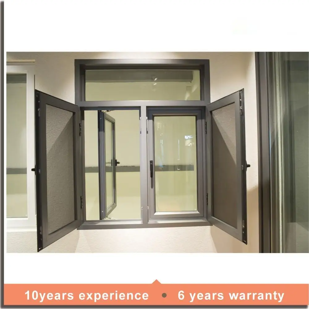 2021 Fashion Customized Soundproof double glazed insulated aluminium casement windows design casement window