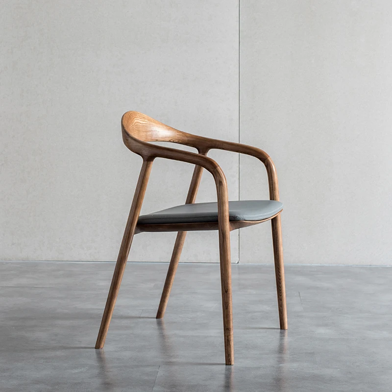 TPZ084 Wholesale luxury design restaurant modern solid wood armchair cafe hotel home furniture wooden dining chairs