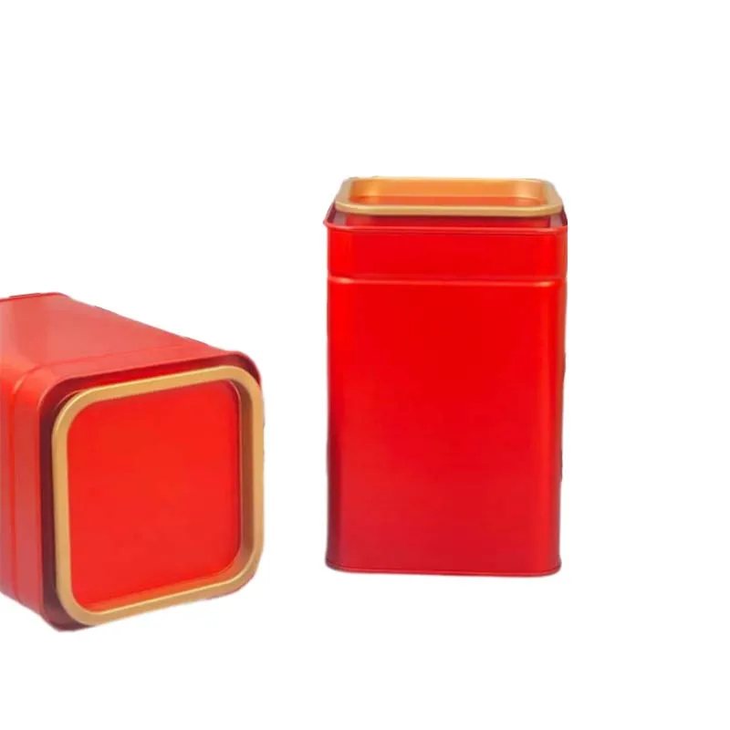 Recyclable Wholesale custom airtight tea powder packing tin cylinder coffee bean tea jar metal food safe metal tea caddy tin can