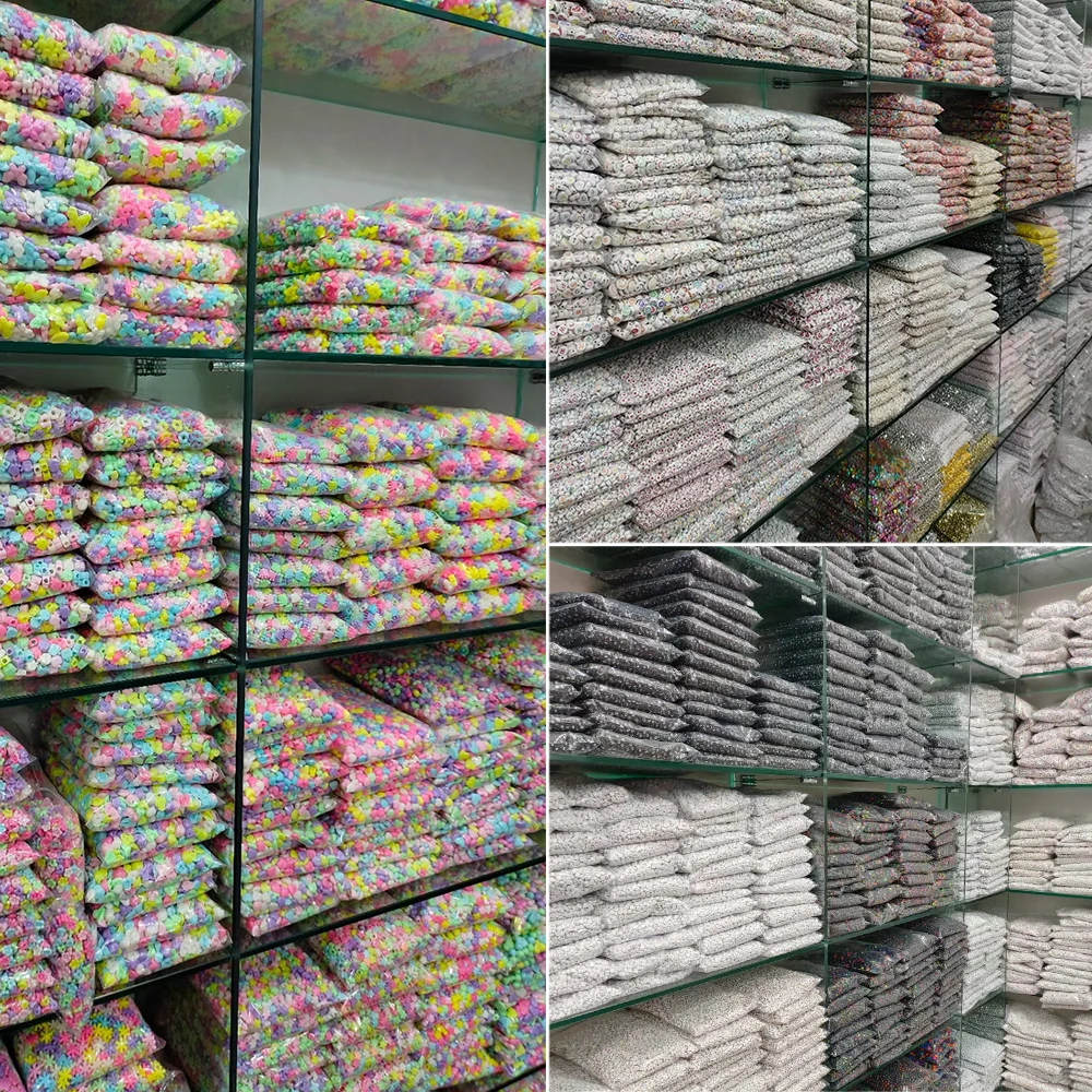 100pcs acrylic colored pearl mermaid round beads 8mm loose beads, handmade DIY bracelet making materials and accessories