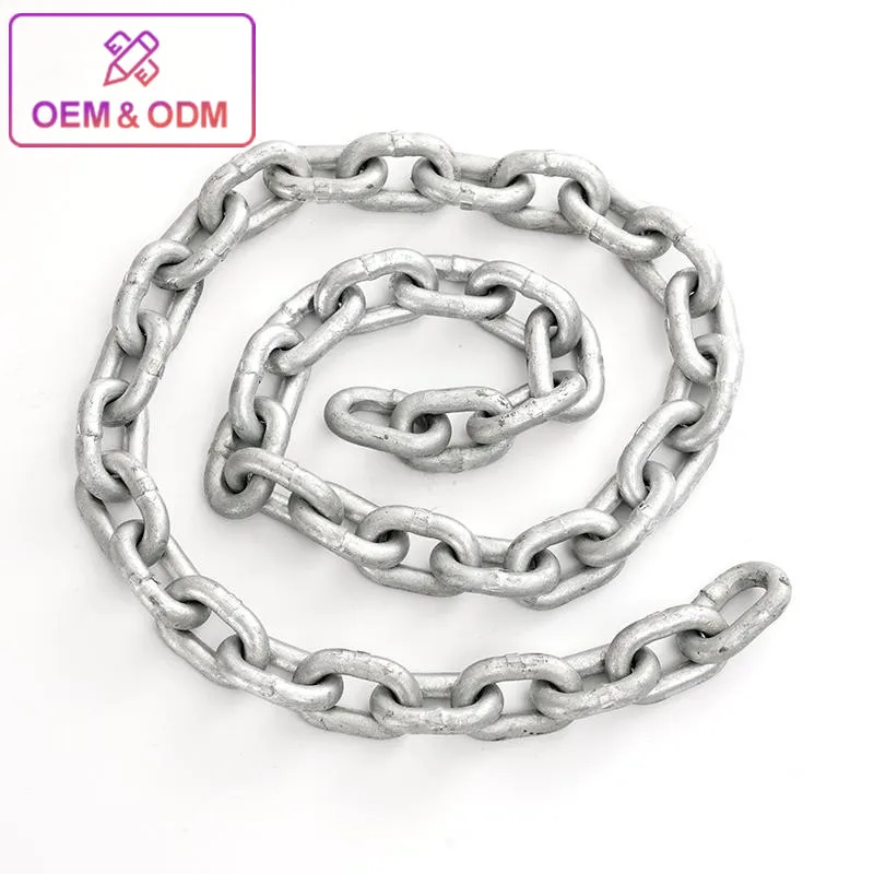 DIN763 Thick Galvanized Smooth Welded Short Link Chain
