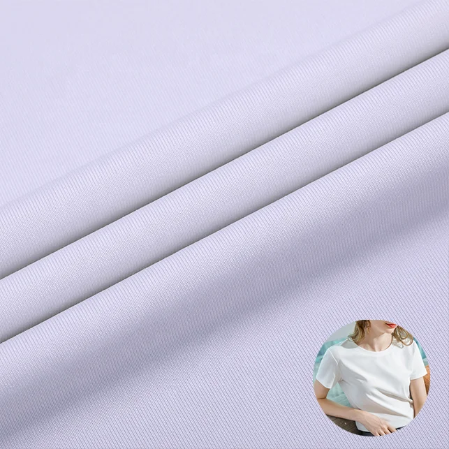 Wholesale Eco-friendly Recycled Plastic RPET 90%Polyester 10%Spandex Warp Knitted Fabric For T-shirt Sportswear