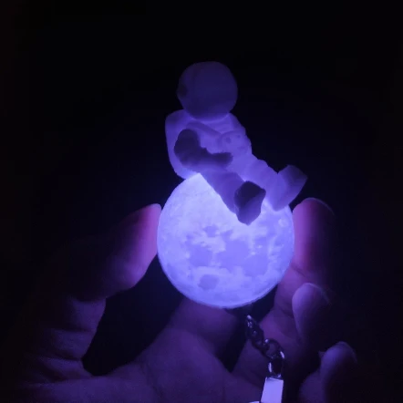 Custom Planet Key chain Double Ball Shape Key chain Ring Moon Earth Sun Mars Art Key chain