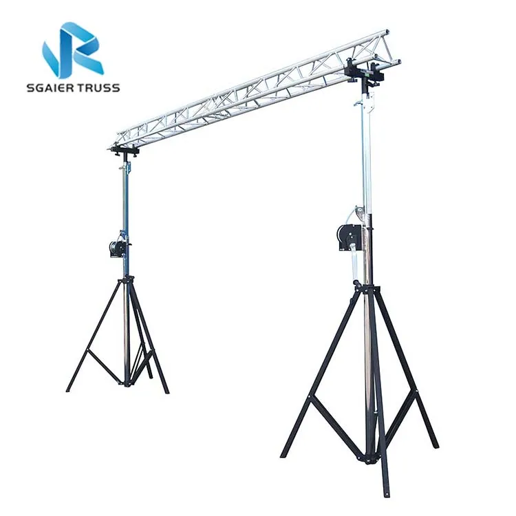Aluminum Heavy Duty Crank Lighting Stand Speaker Truss Adjustable Lift Tower Truss Crank Stand