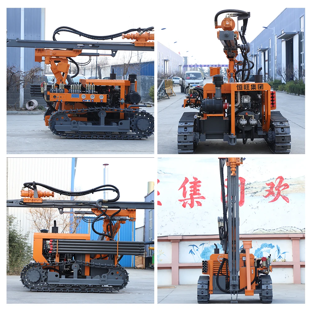 2024 new product mine drilling rig blasting Hengwang remote control  open pit rock drill rig dth rotary drill rig for sale