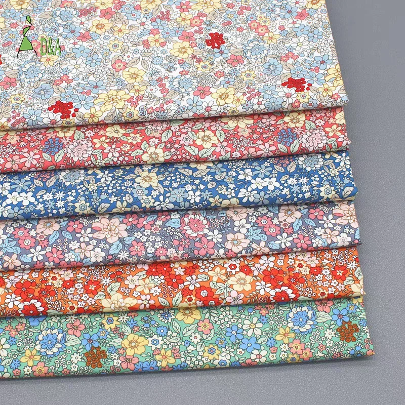 Wholesale Spot Cotton Floral Color Pastoral 100%Cotton Poplin Fabric For  Garment And Clothing