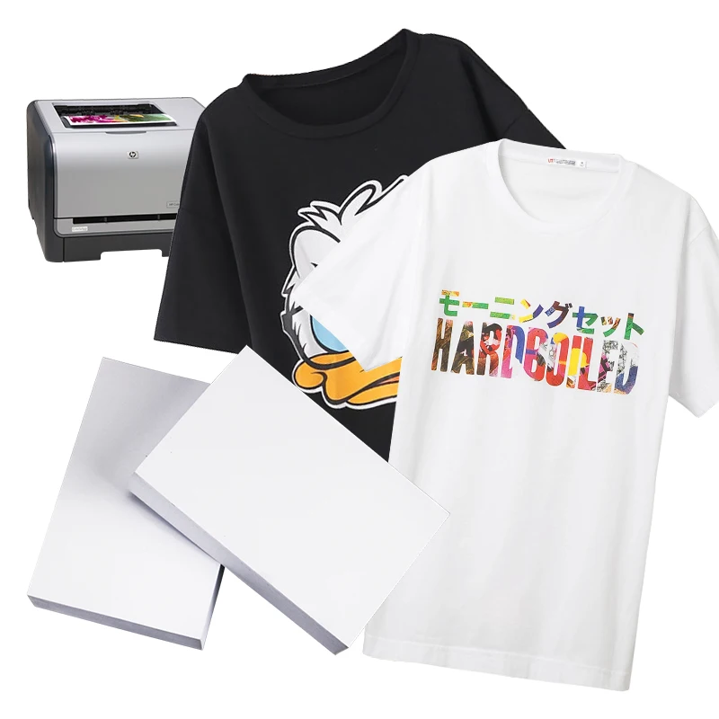 professional Wholesale Factory Price A4 Laser light/dark heat transfer paper for cotton fabric