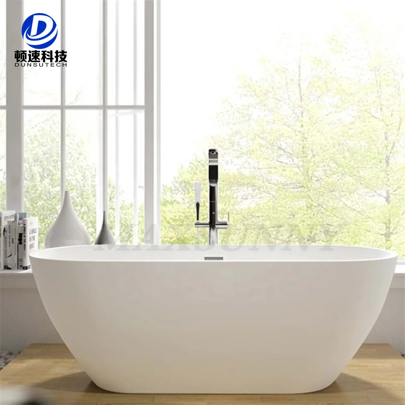 white Marble Stone Ceramic bathroom Standalone Supplier Bathtub Manufacturer cPUC Skirted Adult Freestanding Acrylic Bathtub
