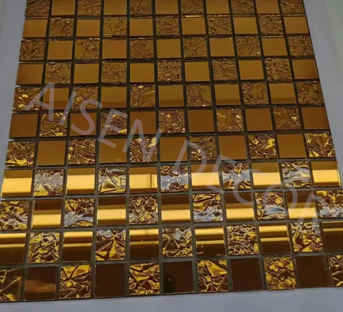 new designs Soulscrafts Colorful Strip Mirror Glass Mosaic Tile for Wall Decor