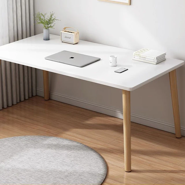 Квадратный стол Esports двухслойный офисный Модернизированный и стабильный стиль белый деревянный материал 80 см