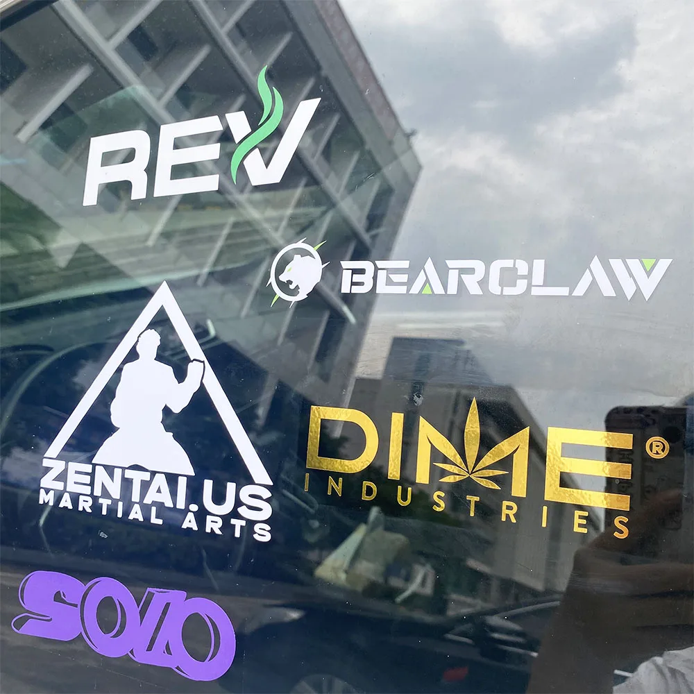 Custom Design Logo UV Resist Outdoor Use Waterproof Car Window Body Bumper Lettering Transfer Vinyl Decals For Decoration