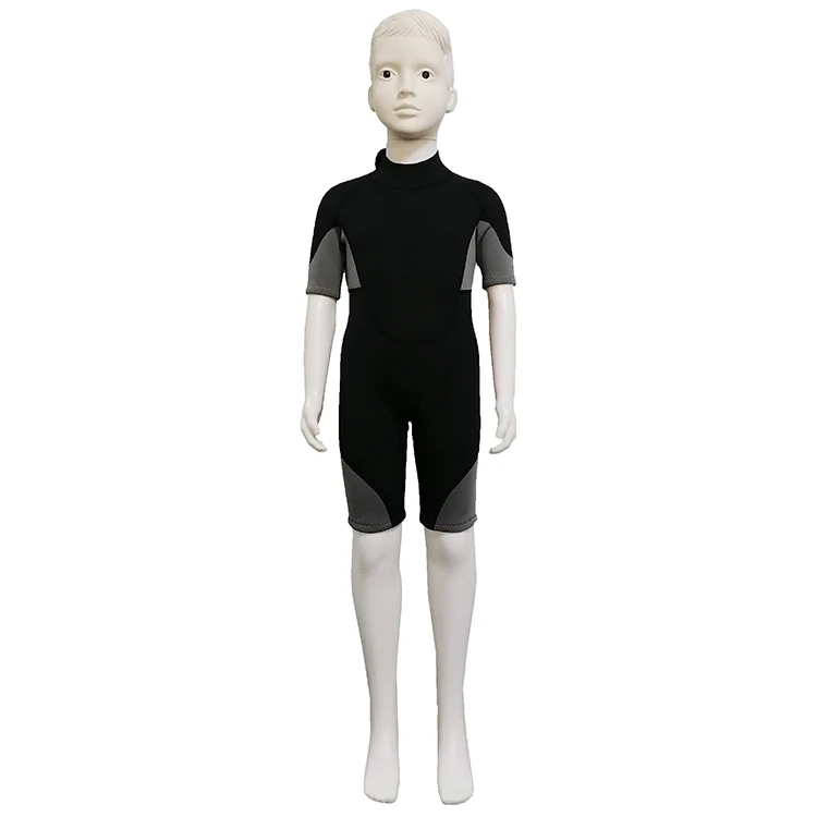 Customised 3mm Kids Diving Short Arm Wetsuit Neoprene Free Diving Surfing Suit