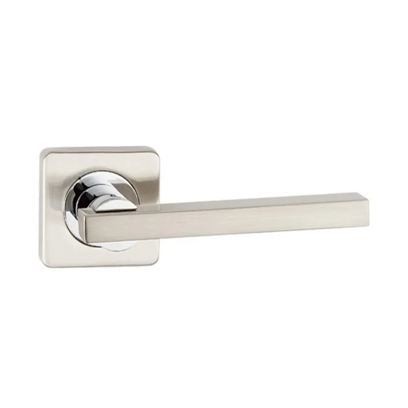 European interior zinc alloy round wooden split door handle