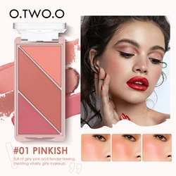 O.TWO.O New Arrival 3 IN 1 Makeup palette Blusher Highlights Shadows 4 types of colors blusher palette