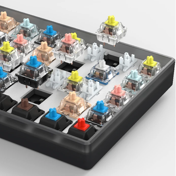 HZGAMER 68Keys RGB Custom Keyboard Case Kit, Hot Swap Gaming Mechanical Keyboard Kit Keyboard Switch Set