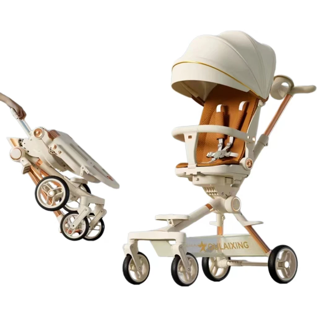 Hot stroller baby 4 in 1 can sit and lie down  folding high landscape baby strollers For 2/5 Years Kid