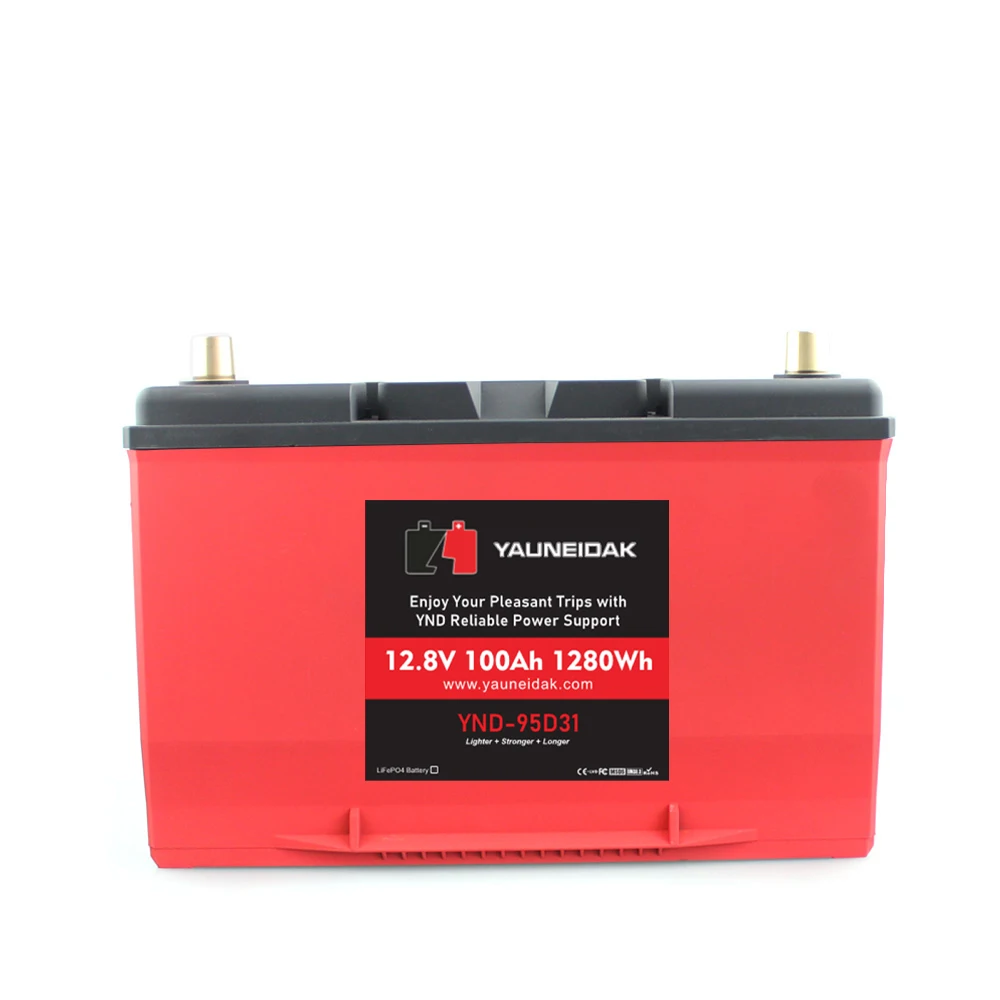 Wholesale High Performance 12v 12.8v 100Ah lithium car starter battery Suitable for all car