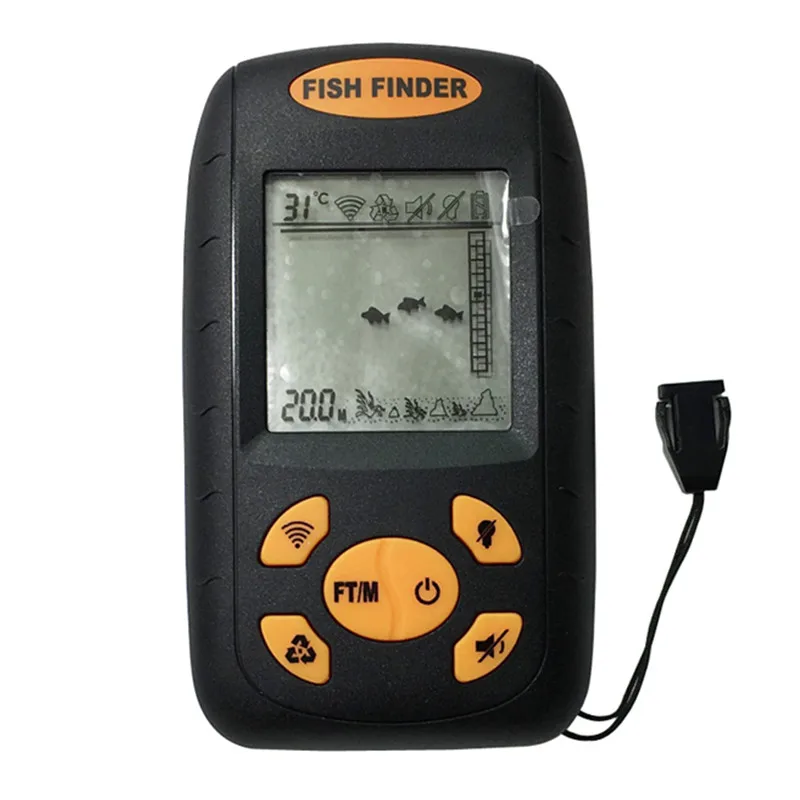 Fish Finder Multi-function Wireless Fish Finder 100m Depth Sonar Sensor Echo Sounder Alarm Fishing Tackle