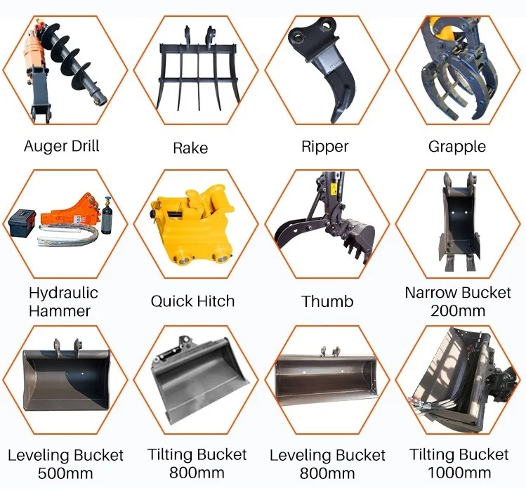 Rhinoceros XN16 China Best Price Mini 1.5Ton Farm Crawler Mini Excavator For Sale Mini Digger With Import Kubota Engine