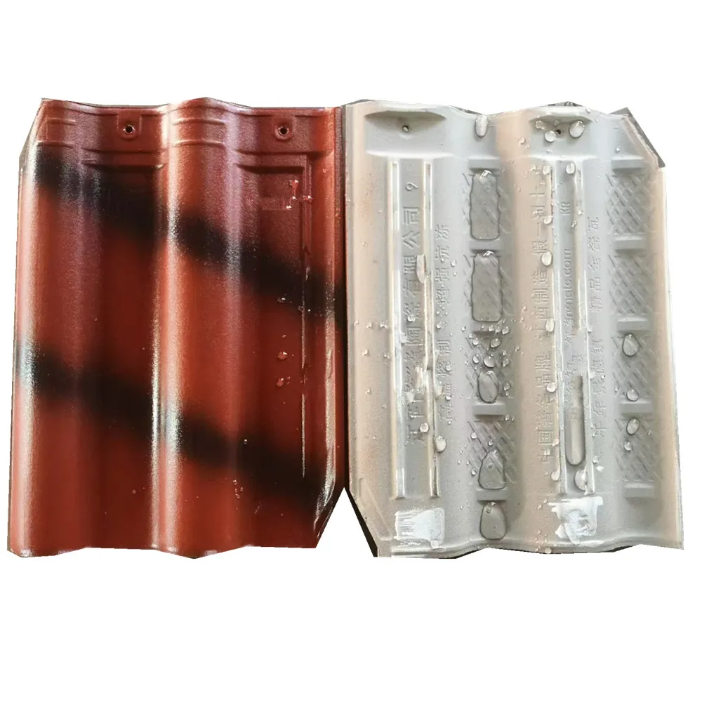 double color glazed clay roof tiles