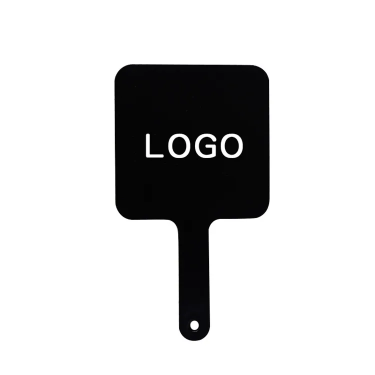wholesale custom logo square shapes cosmetic cute hand mirrors private label bulk salon hand held mirror
